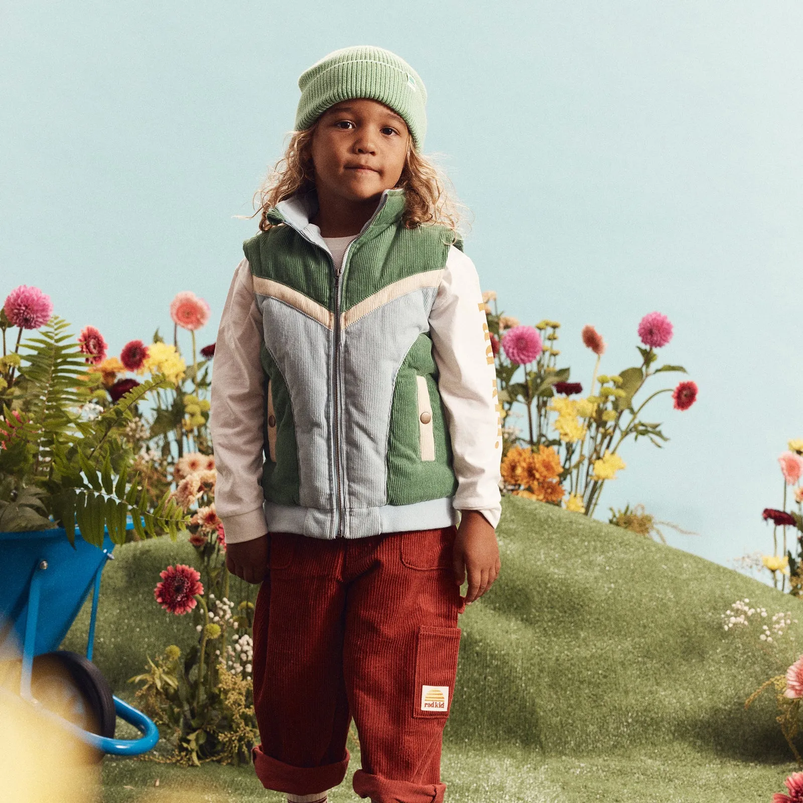 Convertible Cord Puffer Jacket - Ocean