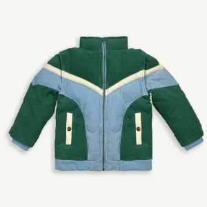 Convertible Cord Puffer Jacket - Ocean