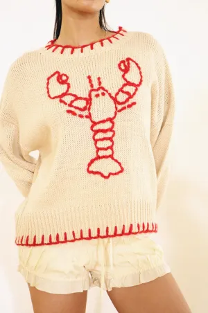 Crewneck Lobster Stitch Sweater