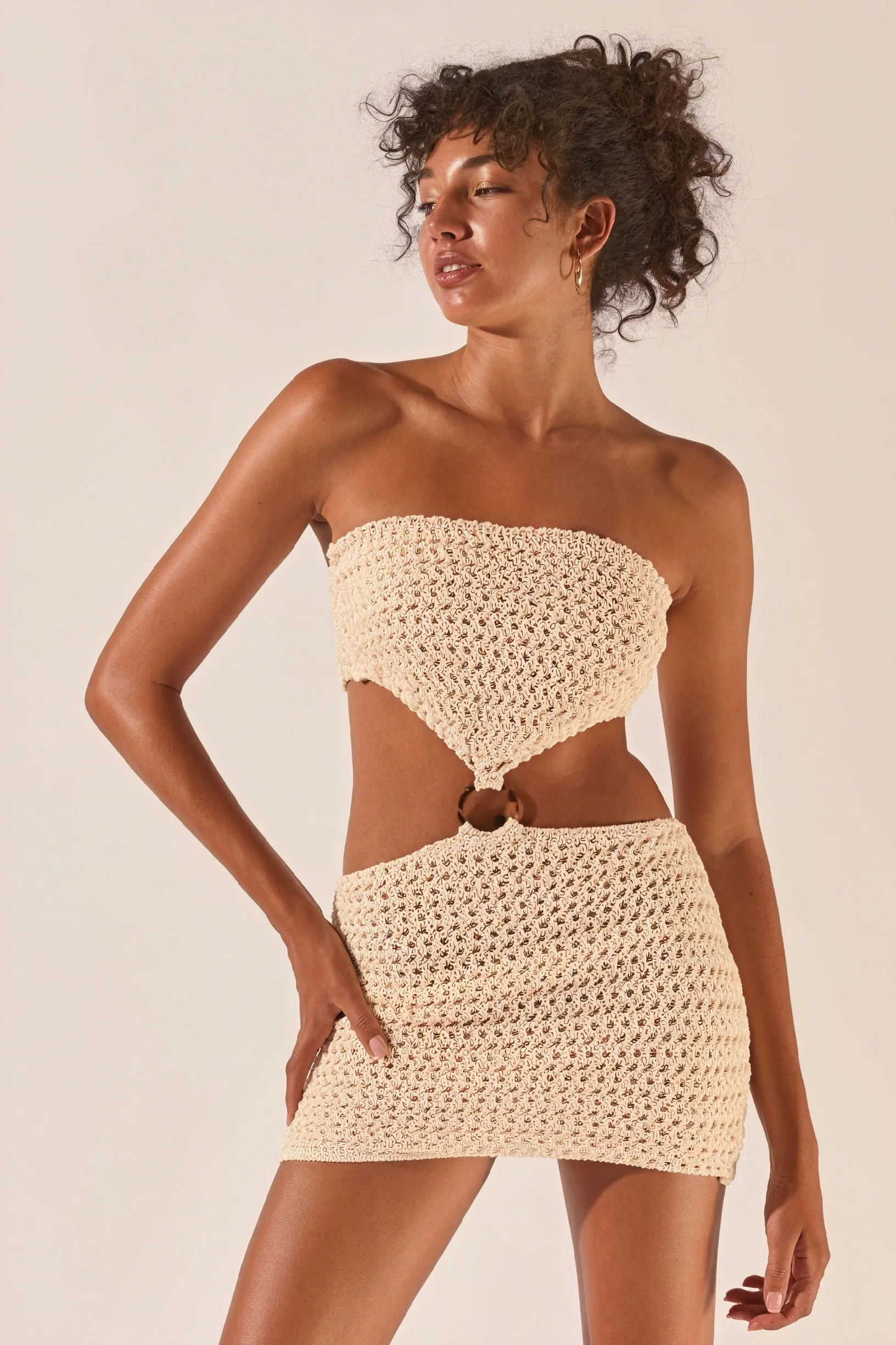 Crochet Two-Piece Set with Ring Detail
