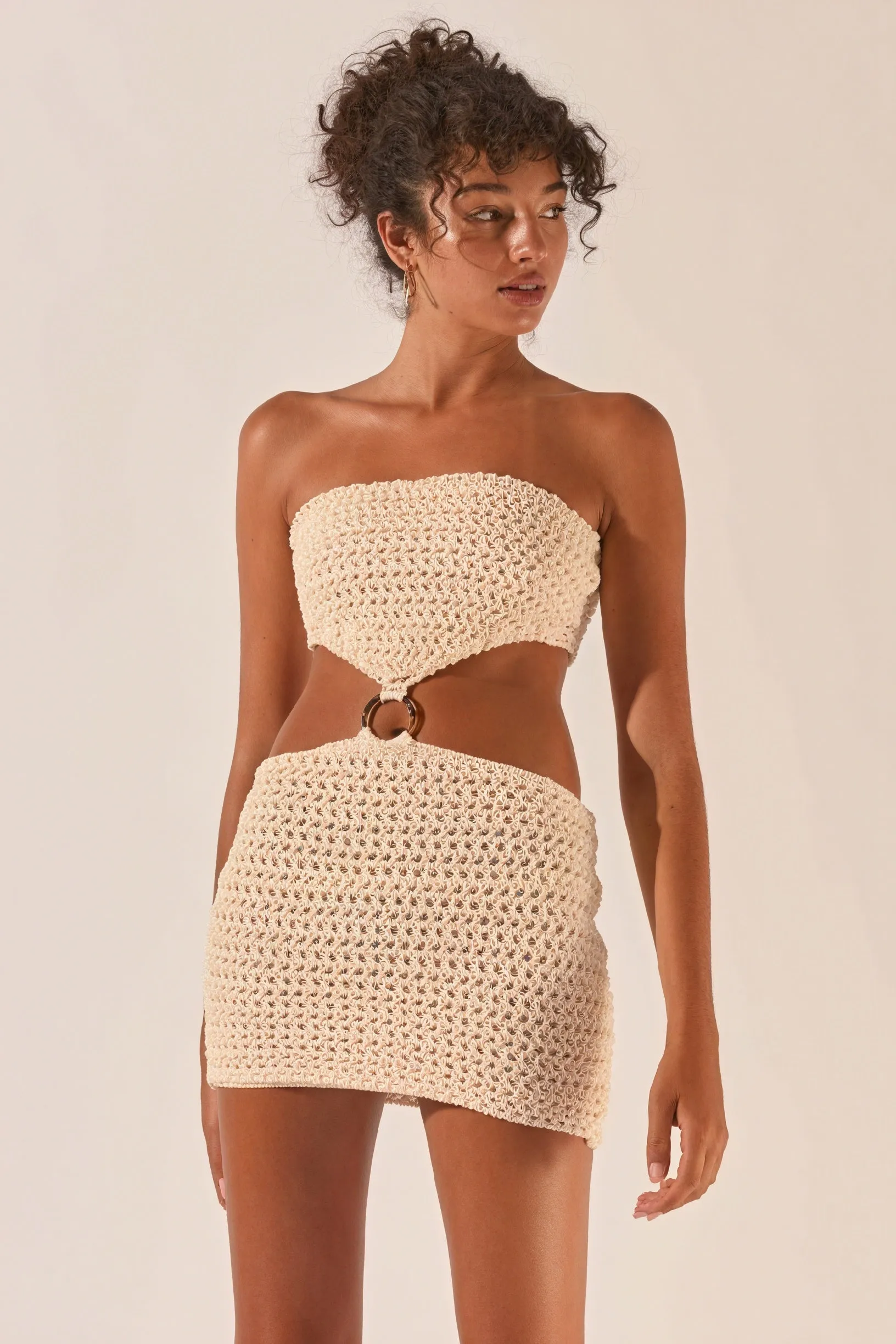 Crochet Two-Piece Set with Ring Detail
