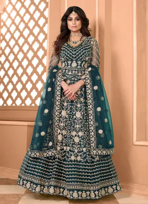 Dark Green Embroidery Wedding Anarkali Suit