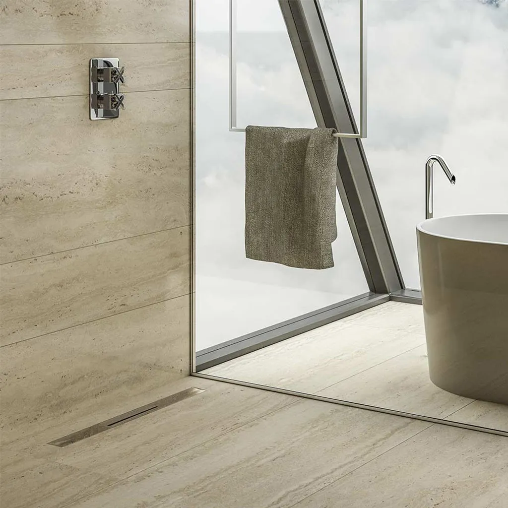 Delmar Supreme Linear Shower Drain - Floor Mount - 30" Stainless Steel/Satin