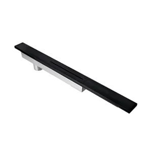 Delmar Supreme Linear Shower Drain - Floor Mount - 50" Stainless Steel/Black