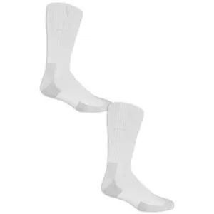 Dr. Scholl's Made in USA Men's Advanced Relief Blister Guard® Crew Socks 2 Pair Pack - Non-Binding, Cushioned Comfort