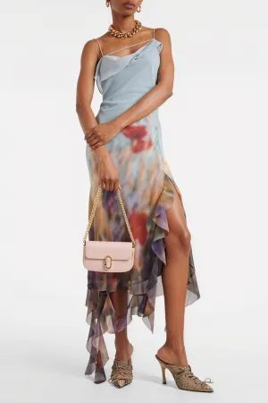 Draped Asymmetrical Midi Dress