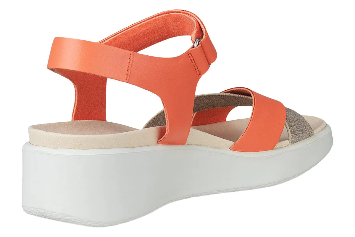 Ecco Flowt Wedge Coral Womens