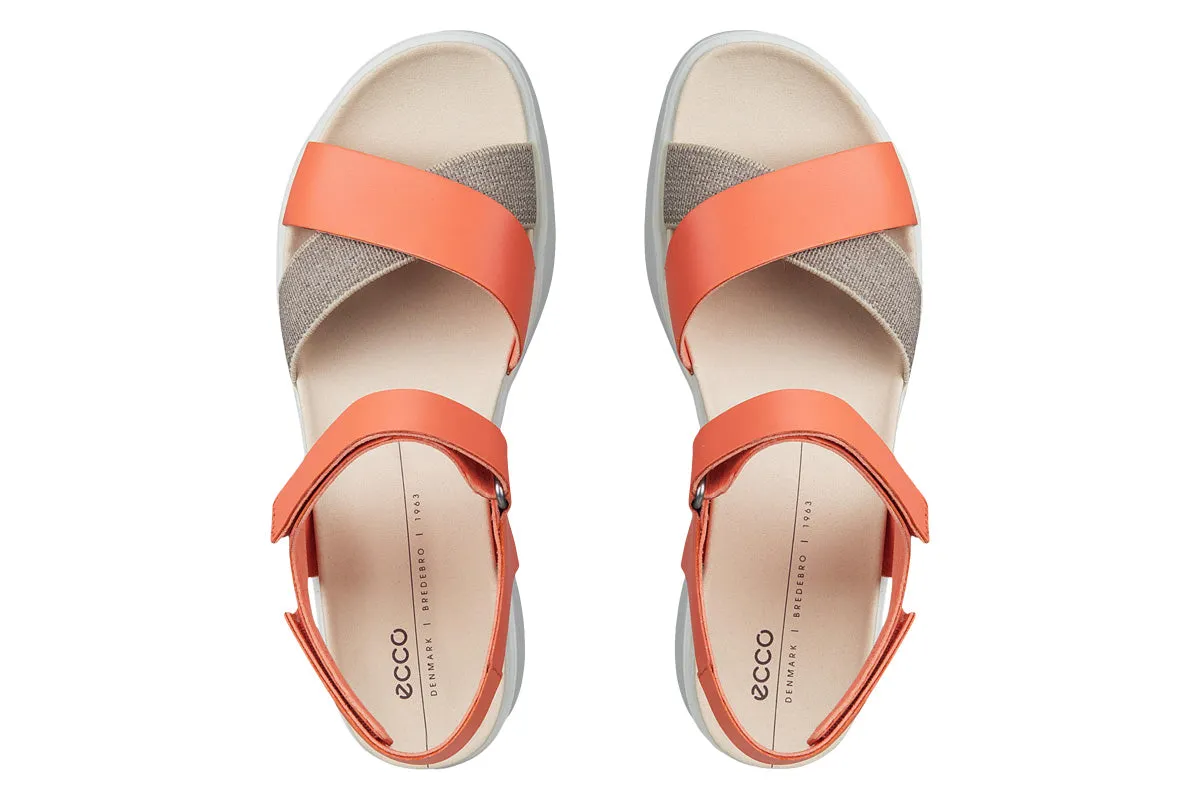 Ecco Flowt Wedge Coral Womens