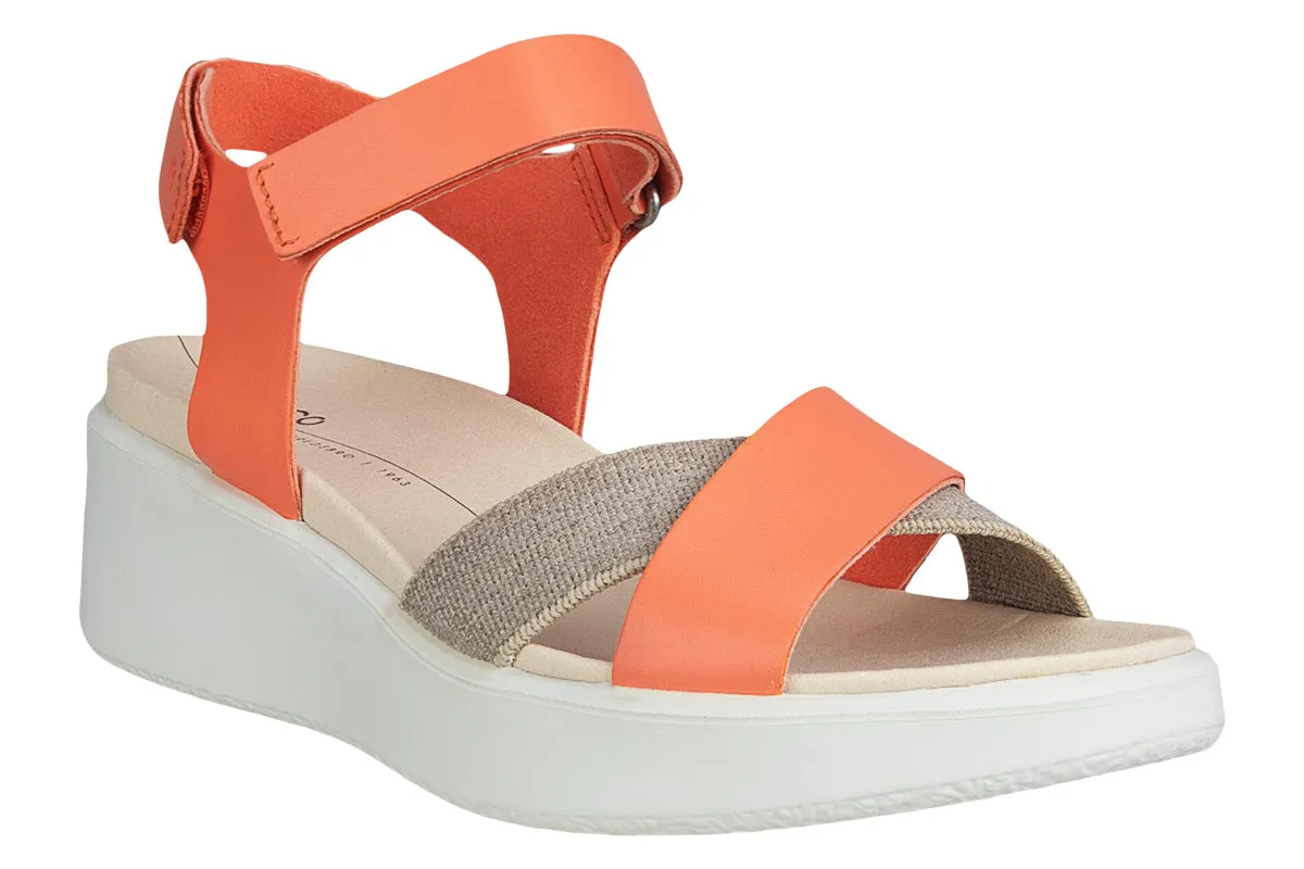 Ecco Flowt Wedge Coral Womens