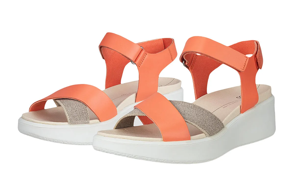 Ecco Flowt Wedge Coral Womens