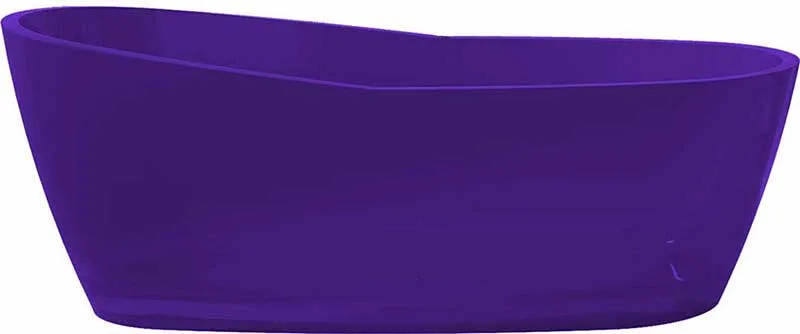 Ember 65 in. One Piece Anzzi Stone Freestanding Bathtub in Translucent Evening Violet
