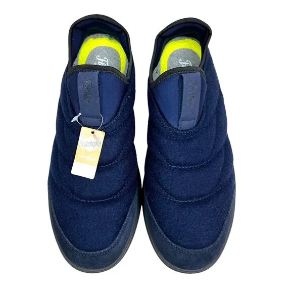 Florsheim Mens Slippers‎ Java Wool Oil Water Resisting Collapsible Heel Navy 9M