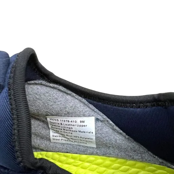 Florsheim Mens Slippers‎ Java Wool Oil Water Resisting Collapsible Heel Navy 9M