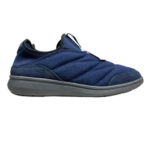Florsheim Mens Slippers‎ Java Wool Oil Water Resisting Collapsible Heel Navy 9M