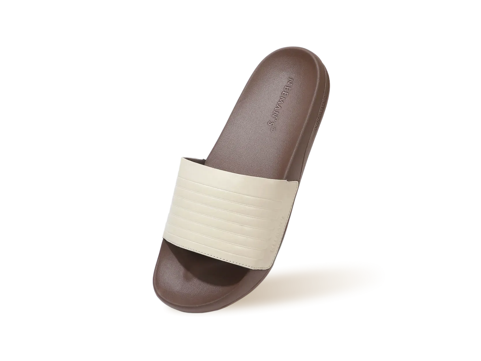 FootBed Slides for Women : Ivory Brown
