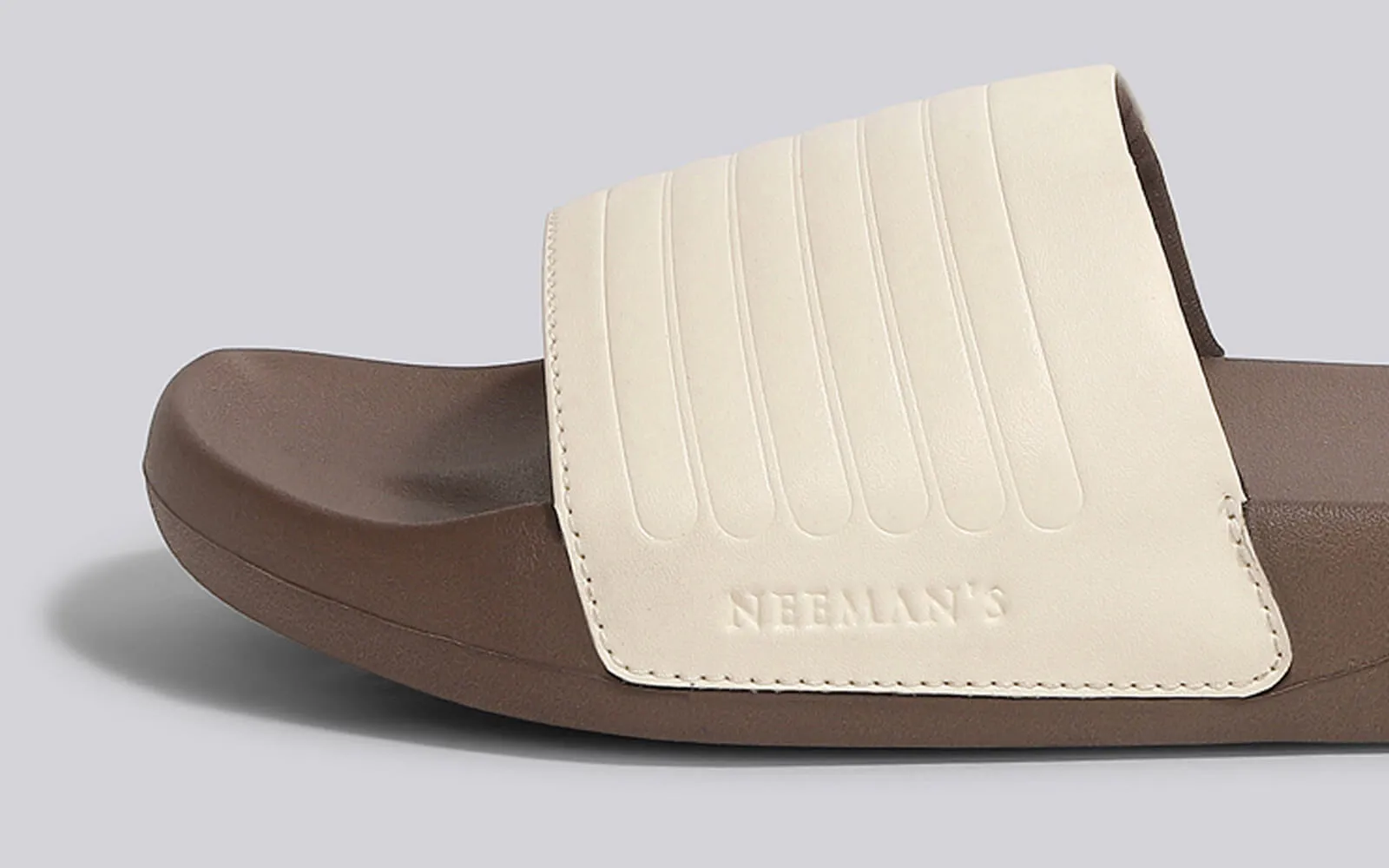 FootBed Slides for Women : Ivory Brown