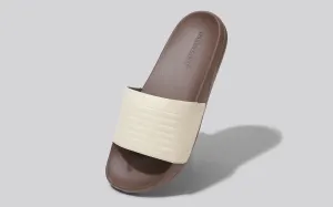FootBed Slides for Women : Ivory Brown