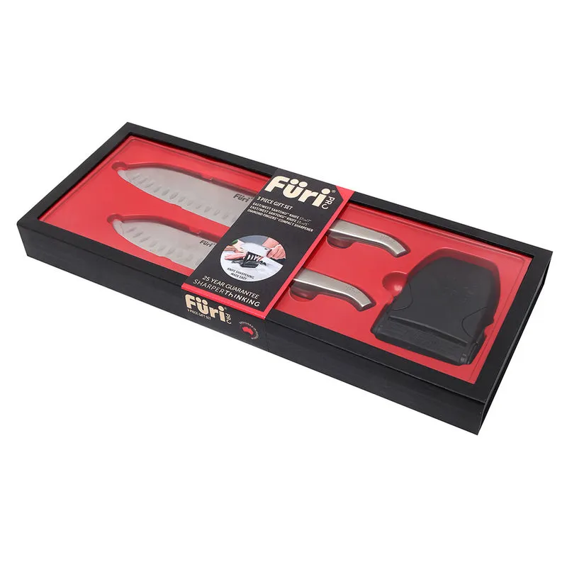 Furi Pro East/West™ Santoku and Diamond Fingers Set 3 Piece