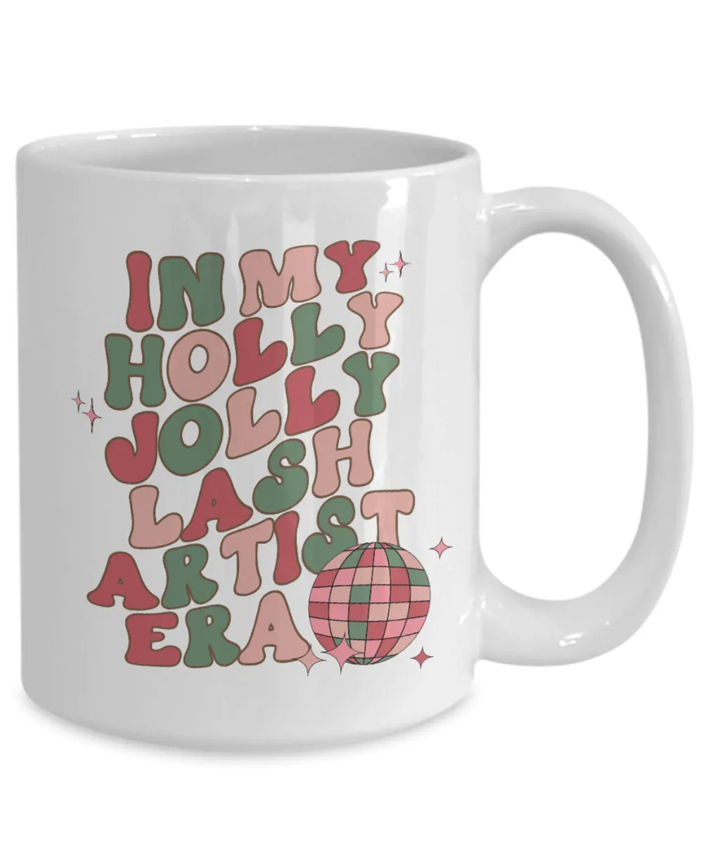 Gift For Lash Artist, Lash Technician, Lash Artist Mug, Lash Artist Gifts, Holly Jolly Era, Coffee Cup