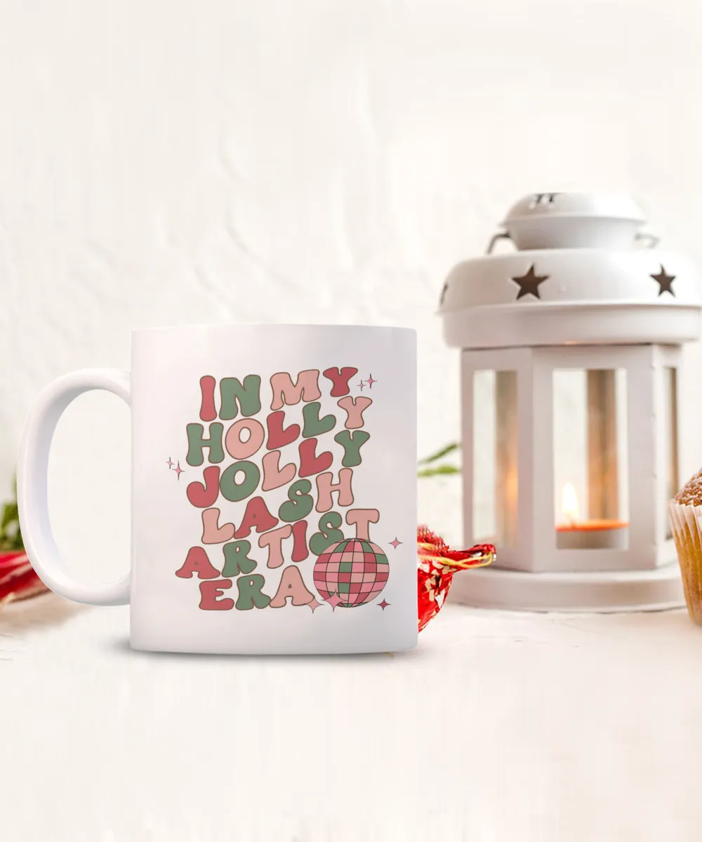 Gift For Lash Artist, Lash Technician, Lash Artist Mug, Lash Artist Gifts, Holly Jolly Era, Coffee Cup