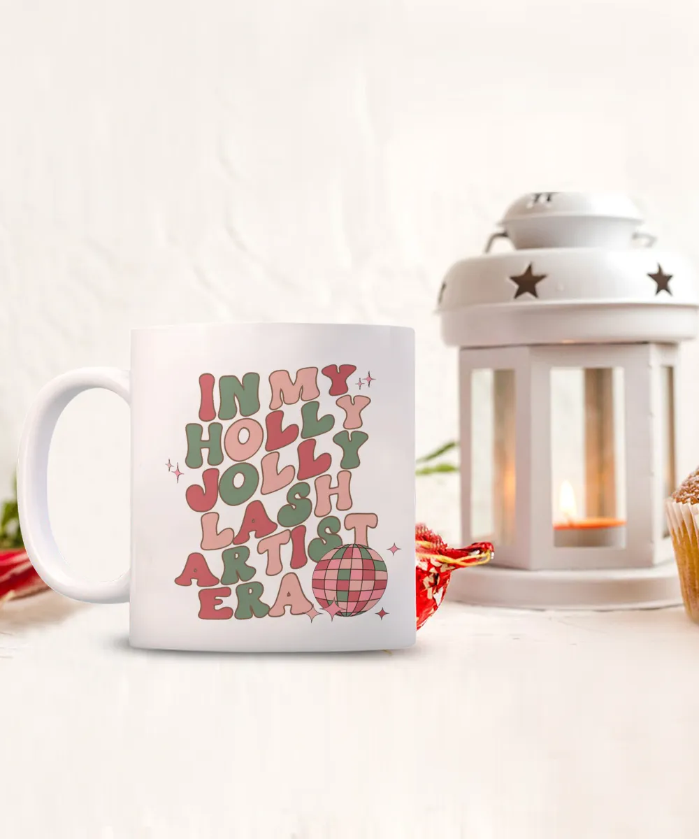 Gift For Lash Artist, Lash Technician, Lash Artist Mug, Lash Artist Gifts, Holly Jolly Era, Coffee Cup