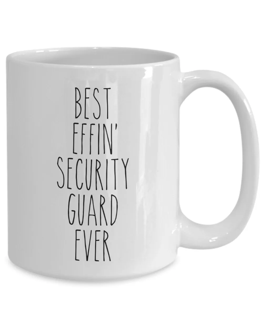 Gift For Security Guard Best Effin' Security Guard Ever Mug Coffee Cup Funny Coworker Gifts