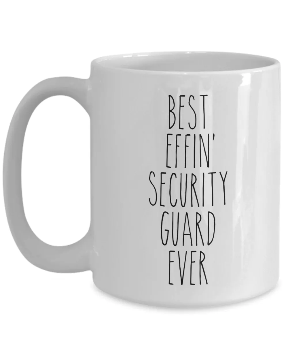 Gift For Security Guard Best Effin' Security Guard Ever Mug Coffee Cup Funny Coworker Gifts