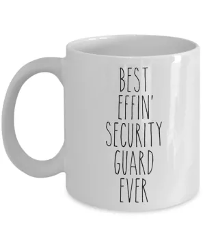 Gift For Security Guard Best Effin' Security Guard Ever Mug Coffee Cup Funny Coworker Gifts