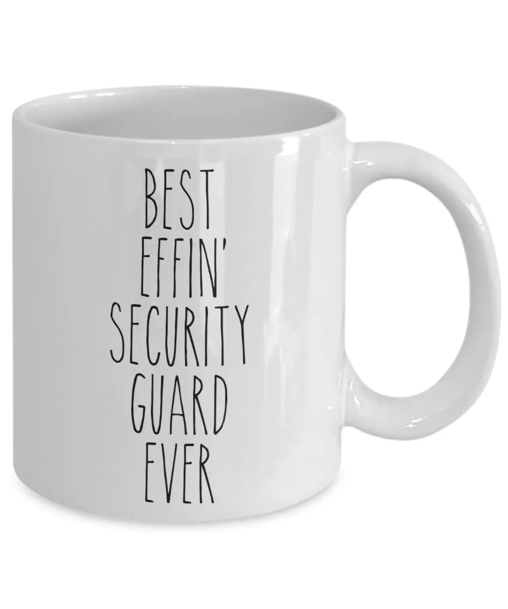 Gift For Security Guard Best Effin' Security Guard Ever Mug Coffee Cup Funny Coworker Gifts