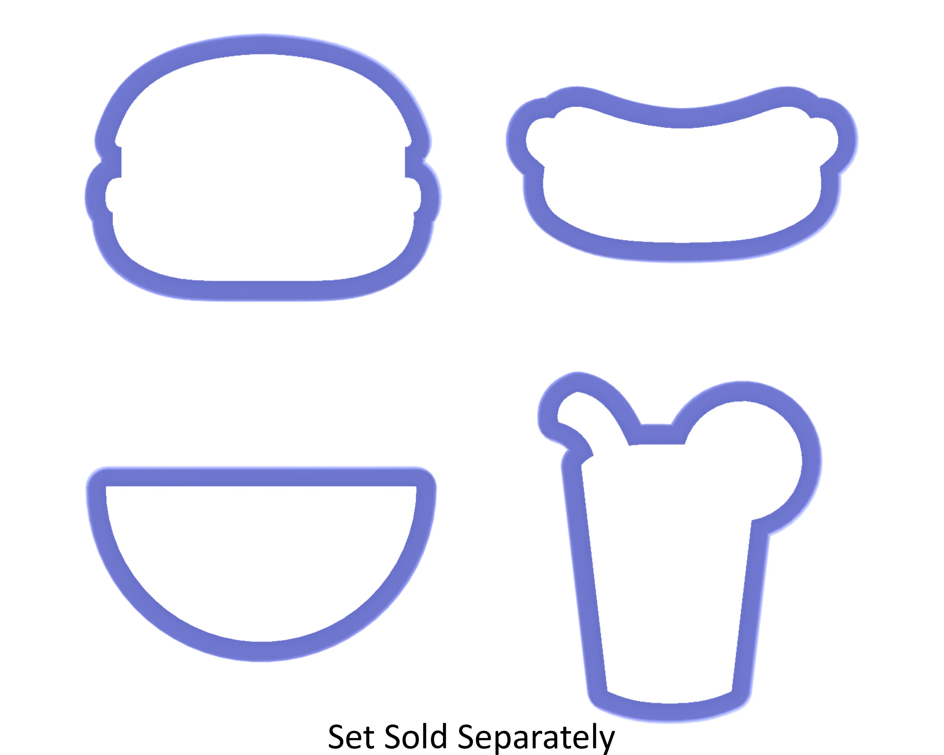 Glass with Wedge and Straw Cookie Cutter