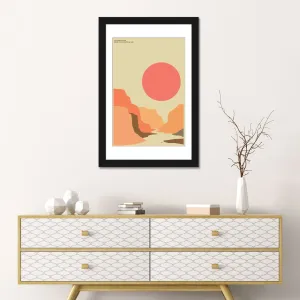 Grand Canyon Graphic Art on Wrapped Canvas Union Rustic Mat Color: White Size: 24" H x 16" W x 1" D Format: Black Framed Fine Art Paper