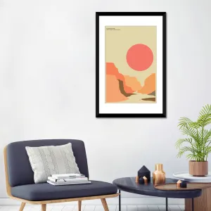Grand Canyon Graphic Art on Wrapped Canvas Union Rustic Mat Color: White Size: 32" H x 24" W x 1" D Format: Black Framed Fine Art Paper