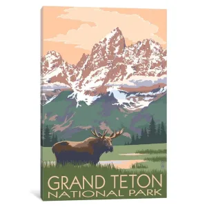 Grand Teton National Park Wrapped Canvas No Frame 18"x12"