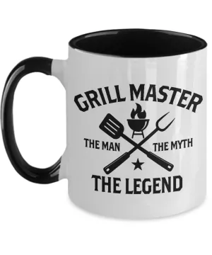 Grill Master The Man The Myth The Legend Two-Tone Mug Coffee Cup Funny Gift