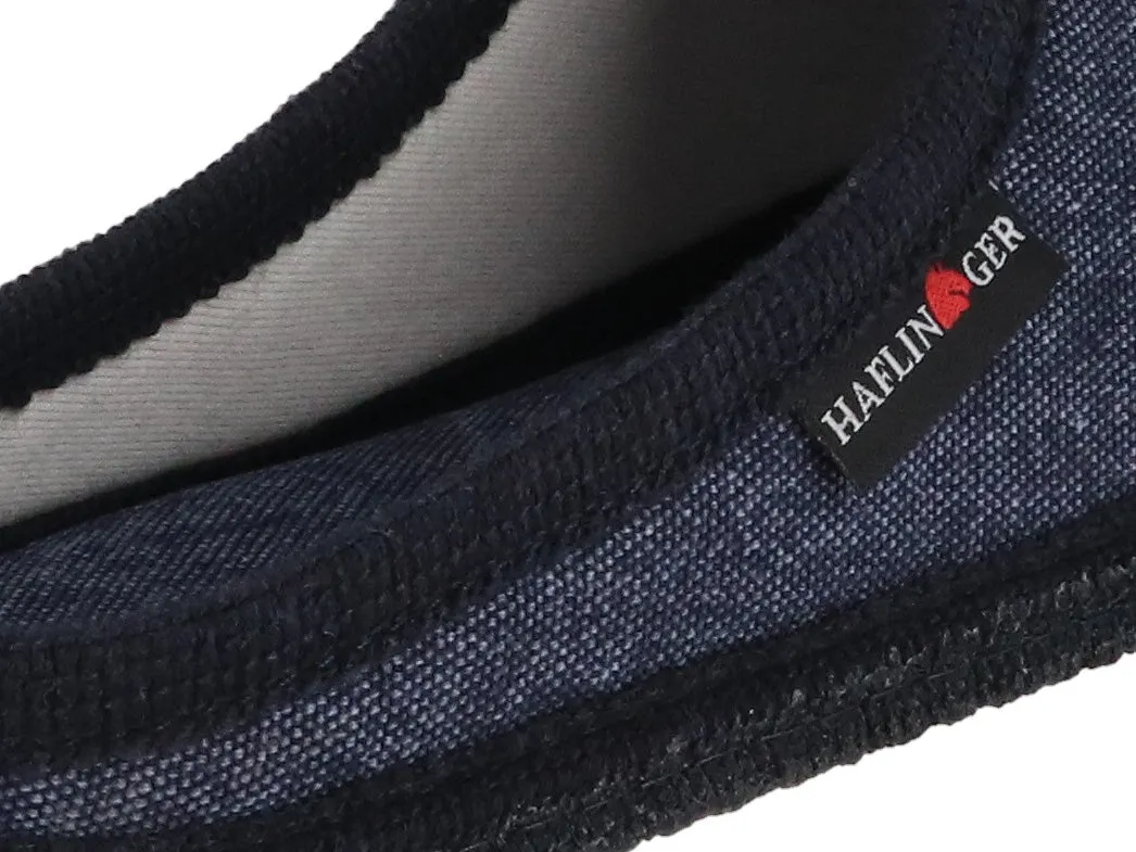 HAFLINGER Women Men Cotton Slippers 'Cotty Wash', captain blue