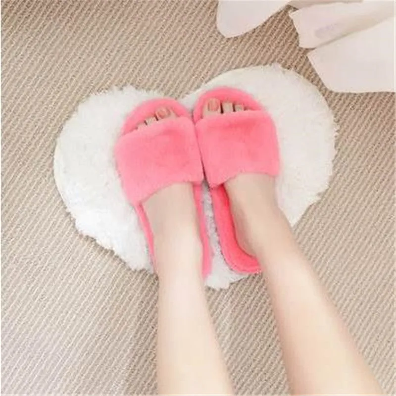 indoor home lovers cotton drag floor plush slippers female slip-resistant