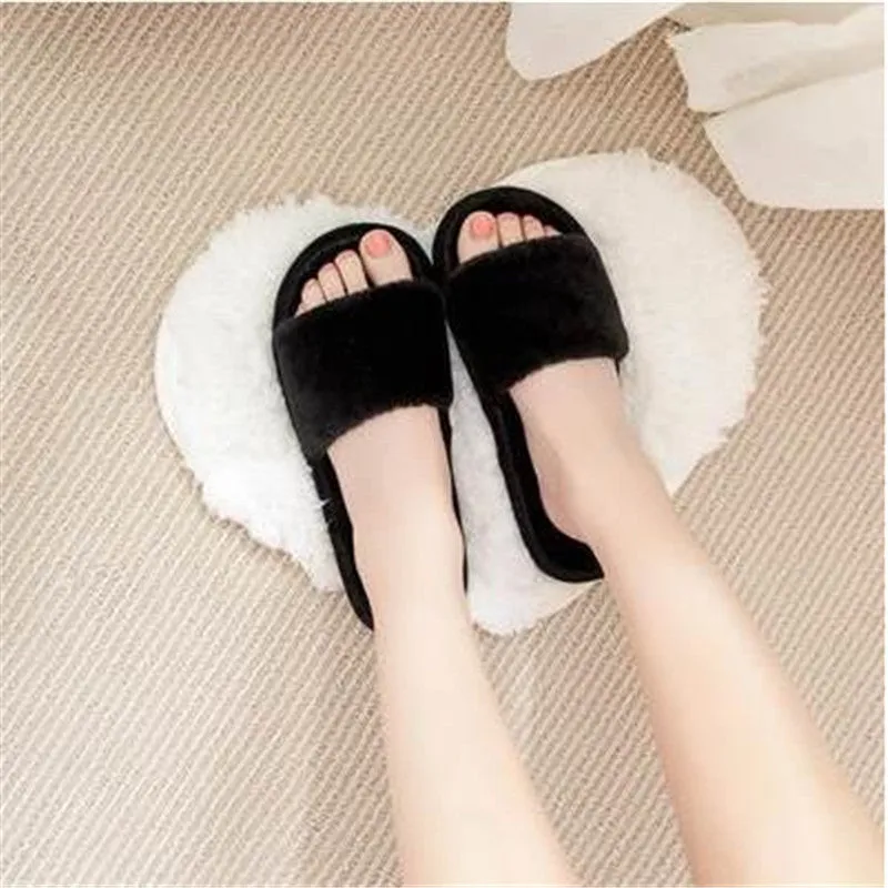 indoor home lovers cotton drag floor plush slippers female slip-resistant