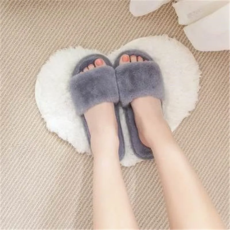 indoor home lovers cotton drag floor plush slippers female slip-resistant