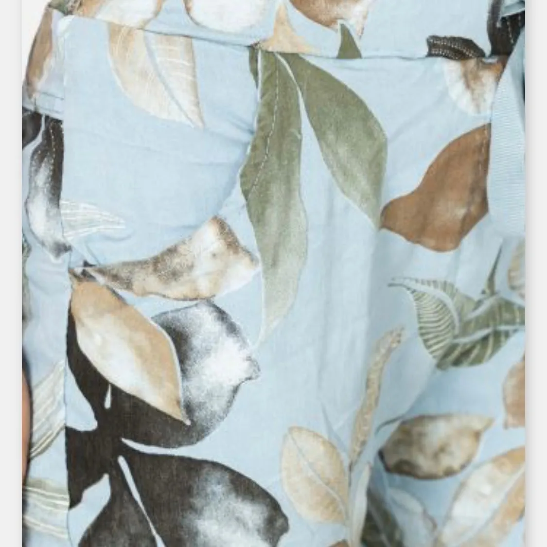 Italian-Made Flower Print Joggers