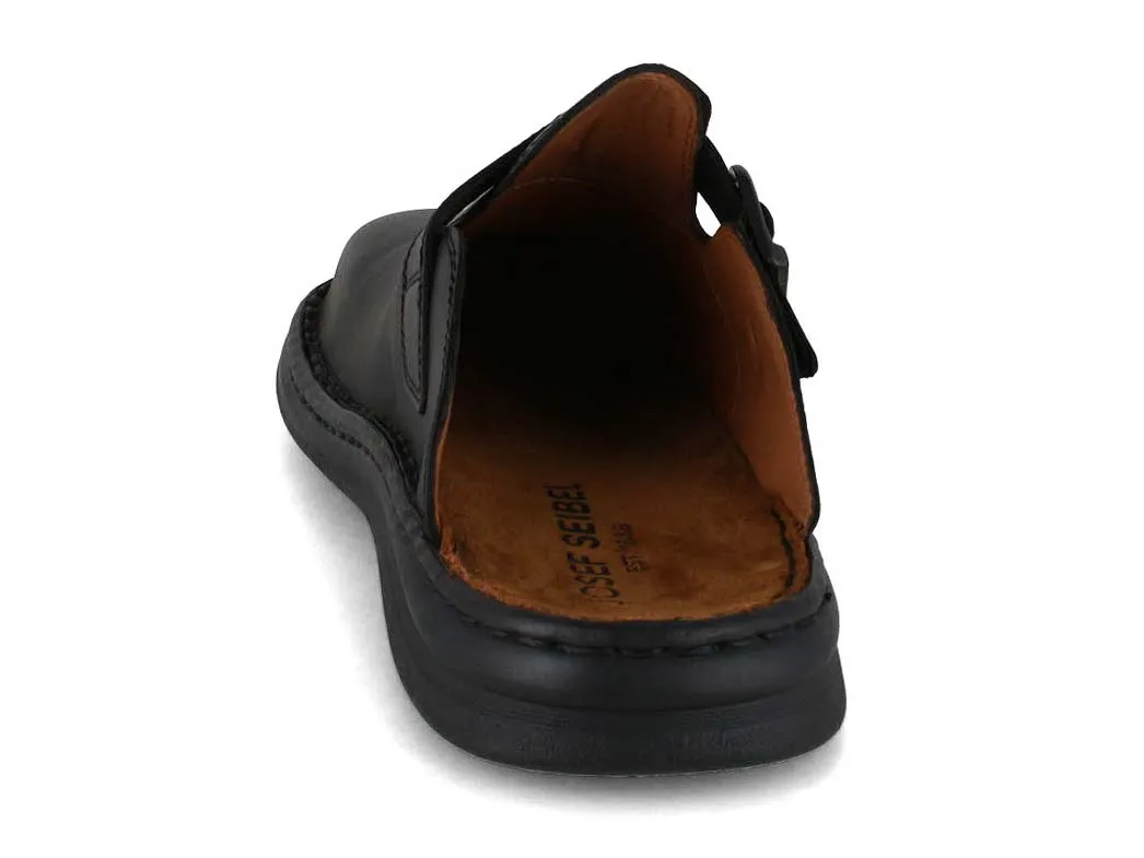 J. Seibel Men Leather Slippers Width G 'Madrid' , black