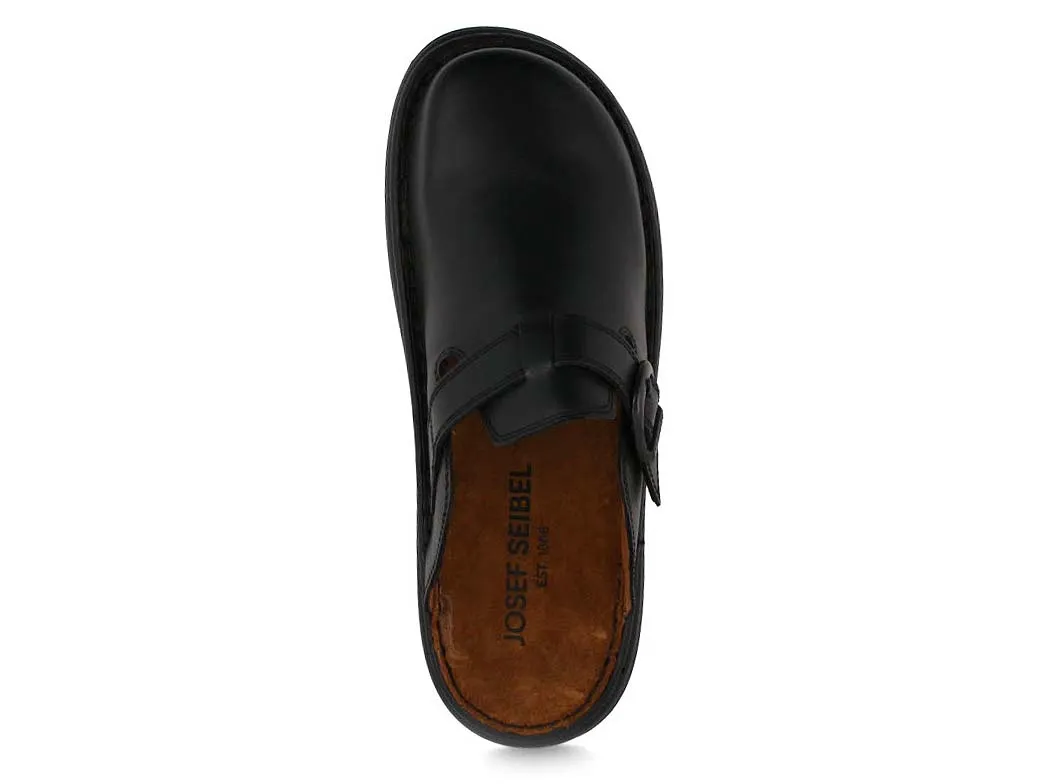 J. Seibel Men Leather Slippers Width G 'Madrid' , black