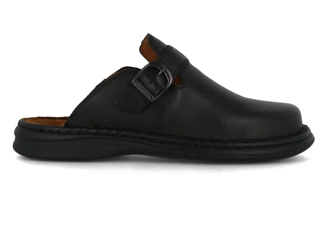 J. Seibel Men Leather Slippers Width G 'Madrid' , black