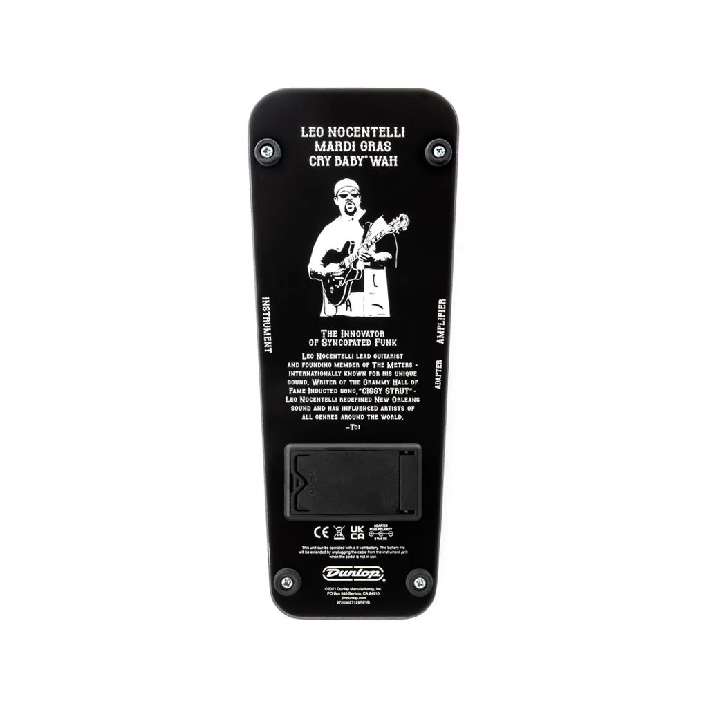 Jim Dunlop LN95 Leo Nocentelli Cry Baby Mardi Gras Wah Guitar Effects Pedal