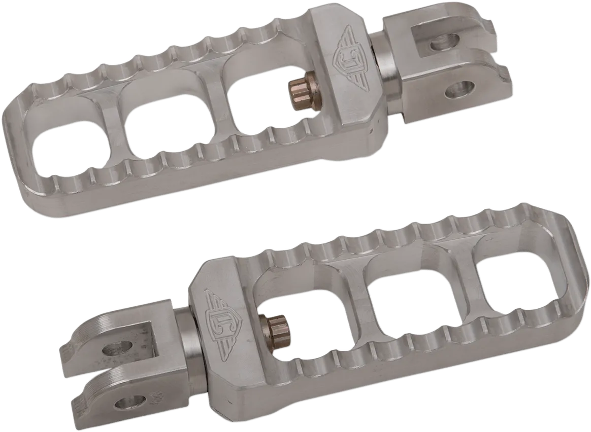 Joker Machine 08-61-6 Adjustable Serrated Narrow Footpegs - Raw Aluminum