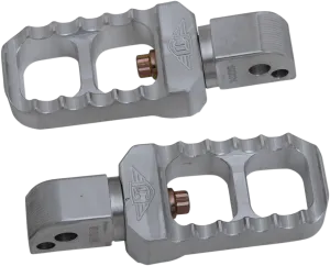 Joker Machine 08-642-7 Adjustable Serrated Long Footpegs - Raw Aluminum