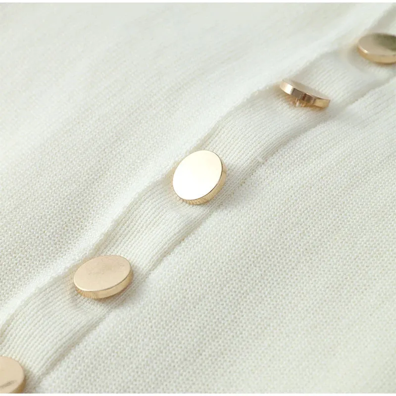 Knitted Button up Midi Dress