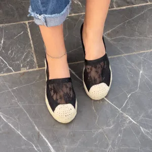 Lace Whisper Slipons