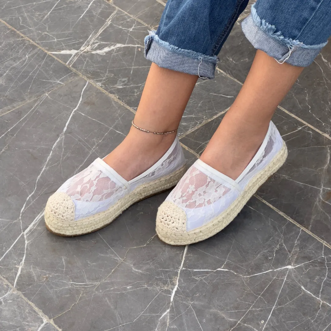 Lace Whisper Slipons