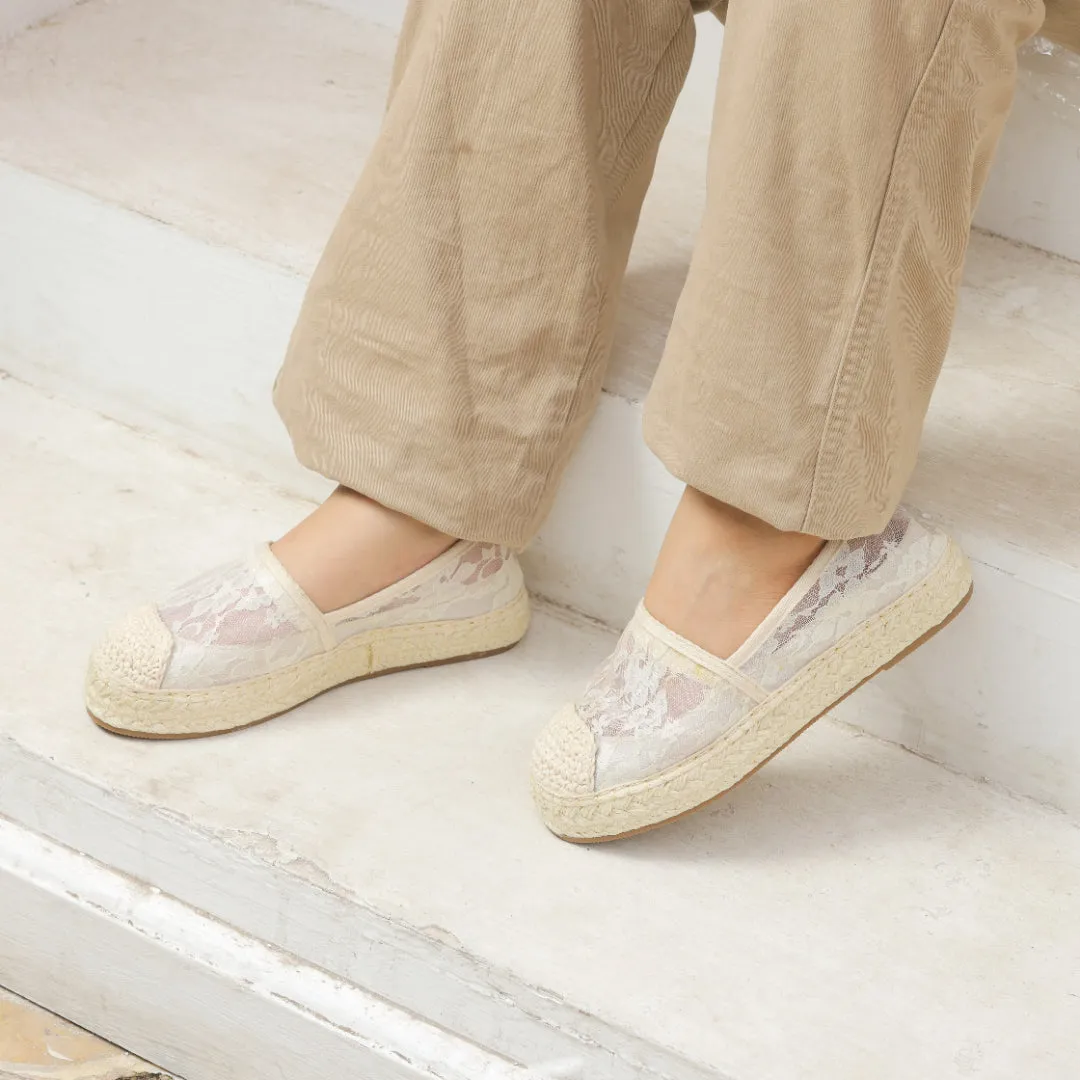 Lace Whisper Slipons
