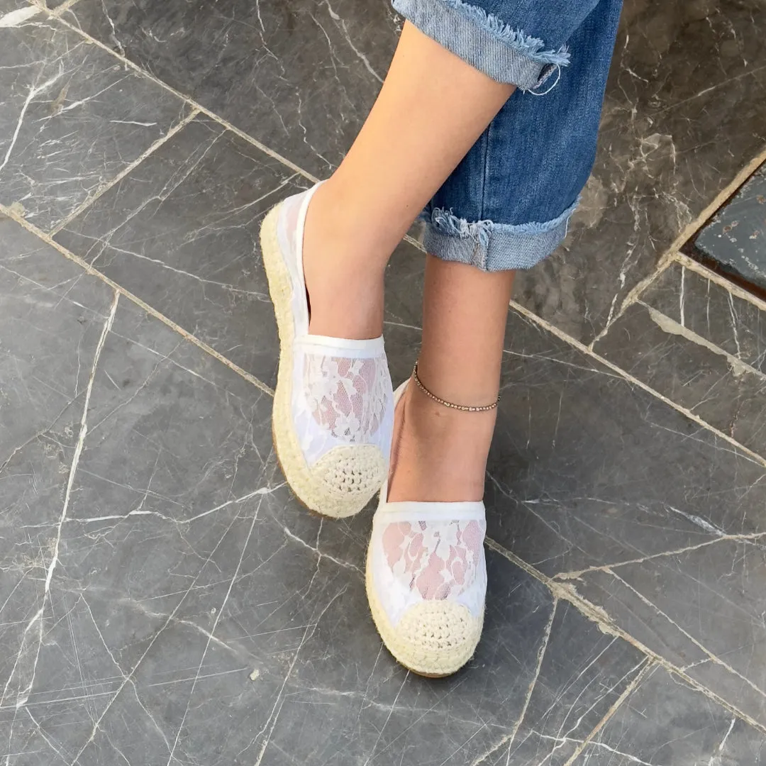 Lace Whisper Slipons